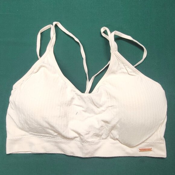 NWOT Set of three Danskin brand bralettes in cream, tan, and stone EUC size L - Picture 16 of 16